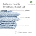 thumbnail image 2 of Salt Earth King 4 Piece Sheet Set 100% Cotton with 16 Inch Deep Pockets Easy Fit Sateen Weave Luxury Sheets & Pillowcases Extra Soft Breathable & Wrinkle Free - Blossom, 2 of 8