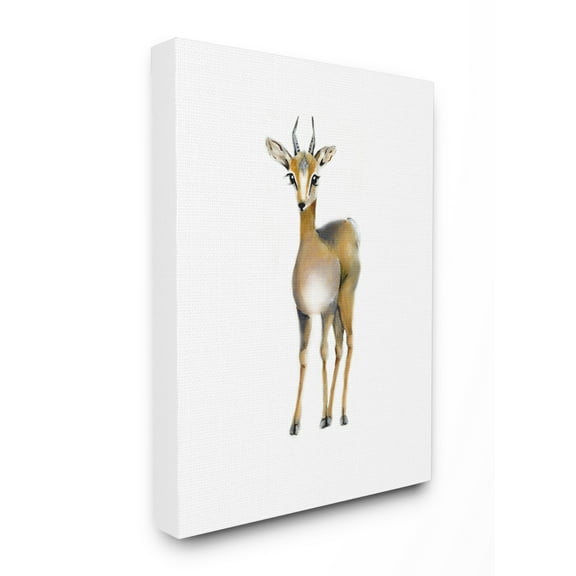 The Kids Room by Stupell Painted Antelope Single Animal Stretched Canvas Wall Art, 16 x 1.5 x 20