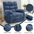thumbnail image 5 of Resenkos Oversized Dual Motor Power Lift Recliner, 25" Wide Seat, Massage & Heat, 350lb Capacity, Chenille, Royal Blue, 5 of 16