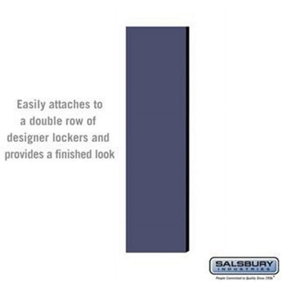 SalsburyIndustries 33300DE-BLU 5 ft. High - 15 in. Deep Designer Wood Locker Double End Side Panel - Blue
