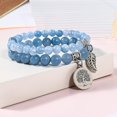 thumbnail image 2 of Pulsera de chakras para mujer, pulsera de piedras preciosas de la suerte, pulsera de chakras con piedras reales, piedras preciosas curativas, 2 of 4