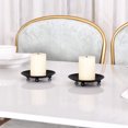 thumbnail image 4 of Candelabro de placa de hierro negro, base para velas de aromaterapia, bandeja para velas de disco, arreglo para bodas, 4 of 5