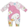 thumbnail image 2 of Kuromi And My Melody Baby Footless Rompers, Long Sleeve Baby Onesie Jumpsuit for Boys Girls, 2 of 8