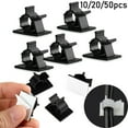 thumbnail image 5 of 10/20/50pcs Black Cord Clips Self Adhesive Cable Management Drop Wire Holder Organizer, 5 of 6