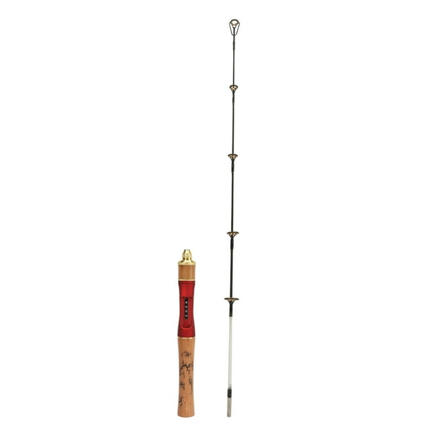 Portable Ice Fishing Rod, Fiberglass Material, Durable Ceramic Guide Rings,  Solid Construction, Great Gift For Outdoor Enthusiasts 
