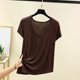 thumbnail image 2 of Camiseta de Manga Corta con Cuello en V, Primavera Verano, 2 of 3