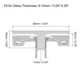 thumbnail image 2 of Unique Bargains Glass Fixing Clip, 4 Pack for 6-10mm Aluminum Alloy T-shaped Glass Support Bracket, 2 of 5