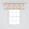 thumbnail image 2 of Fiesta Window Valance Pack of 2, Abstract Sombrero and Maracas Pattern Geometric Star Design Colorful Illustration, Rod Pocket Curtain Valances for Kitchen Bedroom, 54" X 18", Multicolor, by Ambesonne, 2 of 4