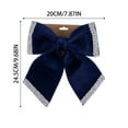 thumbnail image 3 of Christmas Decorations 10" Navy Blue Glitter Christmas Bows Hanging for Tree Wreaths Crafts Wrapping Accessories, 3 of 6
