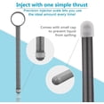 thumbnail image 5 of ANGCURE Lube Applicator Syringes, Lubricant Tube Shooter with Smooth Rounded Cap for Men, Women & Couples, Reusable, Easy Use & Clean [10ml Scales][Gray], 5 of 5