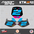 thumbnail image 2 of Kalair GFX Graphics Kit for Ktm SX65 (1998-2001) Razor Series, 2 of 5