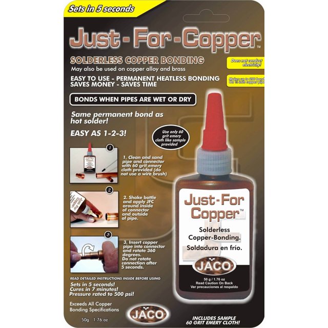 Unión de cobre sin soldadura solo para cobre JFC050 55 ml