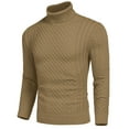 thumbnail image 6 of COOFANDY Men's Slim Fit Turtleneck Sweater - Solid Casual Knitted Twisted Pullover, 6 of 10