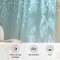 thumbnail image 6 of Weeping Flowers Sheer Curtains 63 Inch Length, Light Filtering Voile Curtain Panel, Teal Ombre Spring Floral Botanical Art Rod Pocket Drapes Window Treatments for Living Room Bedroom 52"x63", 6 of 9
