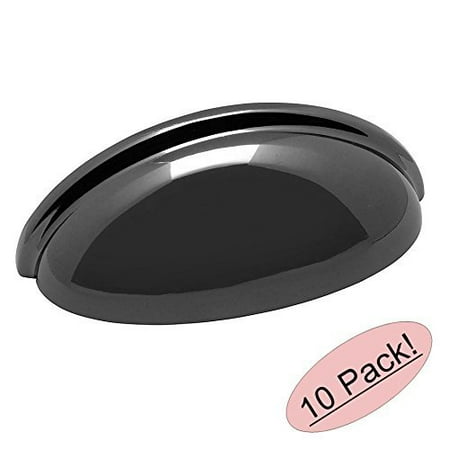Nickel Black End Flush Pulls - Cosmas 783BN Black Nickel Cabinet Hardware Bin Cup Drawer Cup Pull - 3