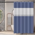 thumbnail image 4 of Cortina de ducha Lksixu para baño, 180 x 180 cm, de PEVA, con ventana superior transparente, impermeable, de secado rápido, lavable y con ganchos, decoración moderna para baño, spa y spa., 4 of 8