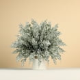 thumbnail image 4 of 20PCS Christmas Artificial Pine Branches, 10.5" Snowy Snow Flocked Faux Greenery Norfolk Pine Sprigs Cypress Stems, White Frosted Fake Foliage Pine Needle Picks for DIY Craft Garland Home Decor, 4 of 6