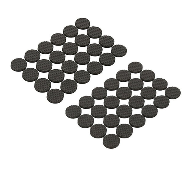 48pcs 2.2cm tapete antideslizante almohadillas autoadhesivas piso silencioso protectores pies pies para muebles mesa silla (negro redondo)