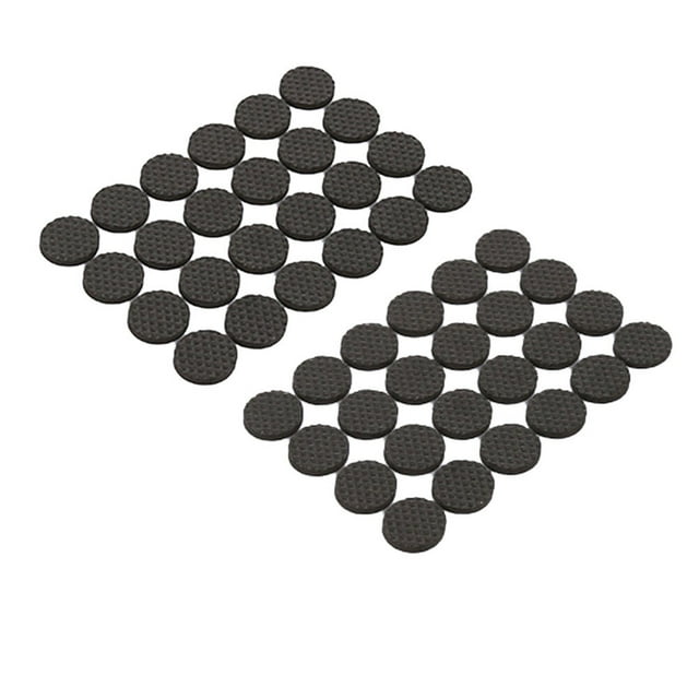 48pcs 2.2cm tapete antideslizante almohadillas autoadhesivas piso silencioso protectores pies pies para muebles mesa silla (negro redondo)