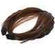 thumbnail image 3 of PTOOTP Pelucas sintéticas de moda, diadema, flequillo frontal, extensiones de cabello para mujeres y niñas (marrón oscuro), 3 of 8