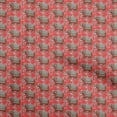 thumbnail image 1 of oneOone Velvet Red Fabric Kalamkari Sewing Material Print Fabric By The Yard 58 Inch Wide, 1 of 5
