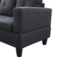 thumbnail image 5 of Hommoo Modern Flannelette L Shaped Couches and Sofas Model, 4 Seat Sectional Sofa Living Room Furniture Sets for Home, Black Grey(No Ottomans), 5 of 6