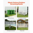 thumbnail image 6 of KFFKFF 3-Panel Outdoor Privacy Screen, 36 x 45 in Fence with 19.7 in Ground Stakes, Vinyl Privacy Enclosure for Pool Equipment, Trash Cans, and A/C Units, White, 6 of 9