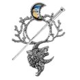 thumbnail image 2 of Knot Hairpin Shawl Pin Hair Bun Stick Vintage Viking Hairpin Knot Viking Hair Jewelry, 2 of 3