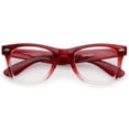 thumbnail image 1 of sunglassLA Unisex Classic Thick Square Clear Lens Horn Rimmed Eyeglasses 50mm (Red-Fade / Clear) - 50mm, 1 of 4