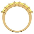 thumbnail image 5 of 2.03 ct Brilliant Princess Cut Natural Citrine 14k Yellow Gold Eternity Band SZ 7.75, 5 of 6