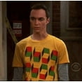 thumbnail image 2 of The Big Bang Theory Sheldon Cooper Opti Blocks Adult Mustard T-Shirt, 2 of 3