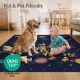 thumbnail image 4 of ODIKA 2'x3' Ultra-Soft Accent Mat, Galaxy Constellation Glowing Motifs Planets Orbiting Stars Cosmic None Washable, Bare feet friendly, Easy Care Indoor rug for Bedside, Footrest, 4 of 7