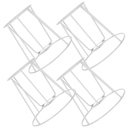 WORGEOUS  4 Pcs Chandelier E14 Shade Holder Lampshade Frame Kit Support