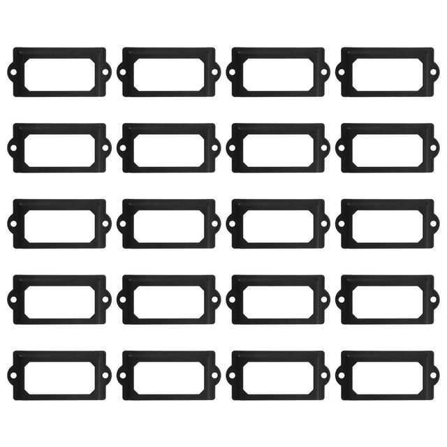 EXHUMKY 20Ud Marcos Para Etiquetas De Cajas En Metal Negro Para Oficina Y Muebles