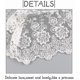 thumbnail image 3 of Lace Baby Girl Bonnet Cotton Christening Bonnet For Newborn Infant Girls White Princess Sun Protection Hat 0-6 Months, 3 of 4