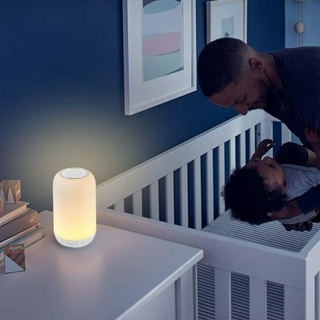 

LED Colorful Night Light Sleep Meter with 16 Non-Circulating Natural Soothing Sounds & Bluetooth Function Charged By USB Sleep Sound Timer Therapys White