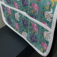 thumbnail image 3 of Animal Cartoon Microwave Oven Cover, Joyful Pattern Colorful Animals Happy Flowers Funny Nature, Water Resistant Organizer with Pockets for Kitchen, 36" x 12", Multicolor, by Ambesonne, 3 of 4