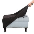thumbnail image 2 of DYstyle Stretch Textured Plaid Oversized Ottoman Slipcover, 2 of 5