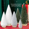 thumbnail image 5 of Ayieyill 6Pcs Artificial Mini Christmas Tree Sisal Snow Trees Bottle Brush Christmas Trees Pine Trees Ornaments Set of Small Xmas Trees with Wooden Base for Christmas Party Decoration (4 Sizes), 5 of 9
