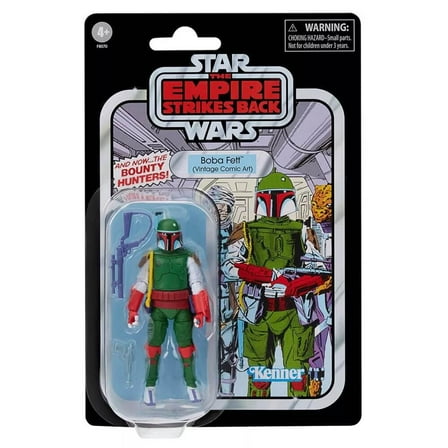 Hasbro Star Wars: The Empire Strikes Back Vintage Collection Boba Fett Figure Vintage Comic Art 10cm