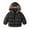 Black, variant on Esaierrr Toddler Kids Hooded down Jacket Winter Coats for Boys Girls 1-7Y Casual Single Color Cotton Coat Tops Padded Outerwear Winter