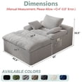 thumbnail image 5 of Leumius Oversized Chaise Lounge Chair Indoor,Corduroy Upholstered Sofa Bed with Deep Seat,Cozy Lounge Chair Sleeper Sofa for Living Room,Bedroom,No Assembly Required,Light Gray, 5 of 5