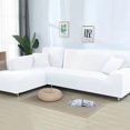 thumbnail image 1 of Elastic Solid Color Sofa Cover L Shaped Corner Couch Slipcover 1 2 3 4 Seater Chair Protector for Living Room, 1 of 7