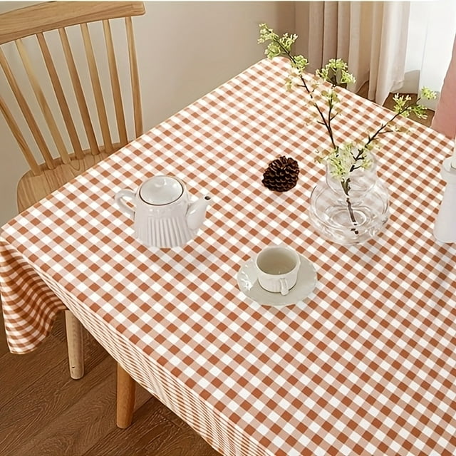 Baweave 2pcs Buffalo Check Tablecloths - Green & White Plaid Rustic Farmhouse Table Covers 54x72 Inch Durable Polyester for Indoor/Outdoor Parties Picnics Weddings Birthdays & Holiday
