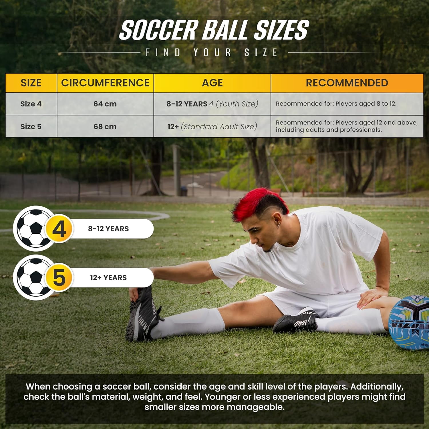 Vizari Adelanto Soccer Ball | NFHS Approved | Durable 12-Panel Design | Water-Resistant & Aerodynamic - Blue, 5