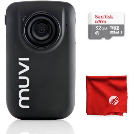 Veho MUVI HD10 Mini Body Cam 1080p HD Handsfree Action Camera Camcorder Built-in mic 32GB + 4GB Memory Card Surveillance Security