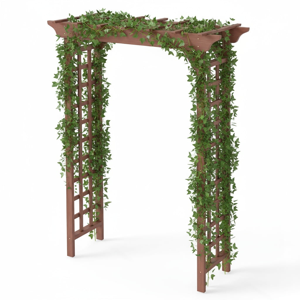 Wooden Arbor, Wedding Arch for Ceremony, Wood Trellis for Plant Climbing, Christmas Decor Pergola for Garden Backyard
