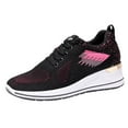 thumbnail image 2 of Women's Breathable Knit Mesh Running Sneakers Fashion On Platform Casual Sports Shoes For Walking Jogging Gym Workout, 2 of 9