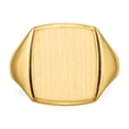 thumbnail image 4 of Real 14kt Yellow Gold 14.5x13.0mm Closed Back Mens Signet Ring Size: 10; for Adults and Teens; for Women and Men, 4 of 5