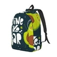 thumbnail image 2 of Balery Avocado in Space1 Vintage Canvas Backpack for Men and Women - Large Capacity, Durable Travel Laptop Bag for School, Work, Hiking, and Outdoor Activities, 2 of 7